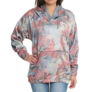 Adidas Originals Pastel Marbled Camo Satin Hoodie 1/4 Zip Pullover SIZE …